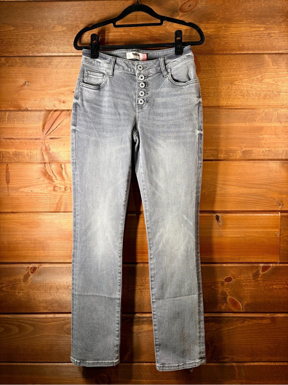 CAbi NWOT Button Fly Straight Leg Jeans Gray Wash Size 2 Style 4520 🌸